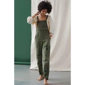 Anthropologie Pilcro Wanderer Patchwork Overalls Cotton Blend